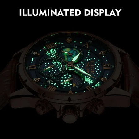 Ceas barbatesc Lige Maro Analog Quartz Piele naturala Design deosebit [2]