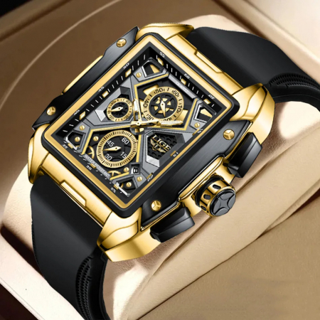 Ceas barbatesc Lige Dreptunghiular Fashion Sport Casual Silicon Quartz Analog [5]