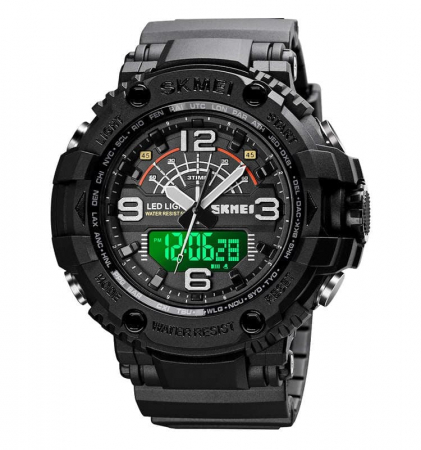 Ceas barbatesc Militar Army Digital Dual time Quartz PU [3]