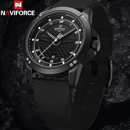 Ceas barbatesc Naviforce Casual Gri Analog Quartz Data Negru [4]