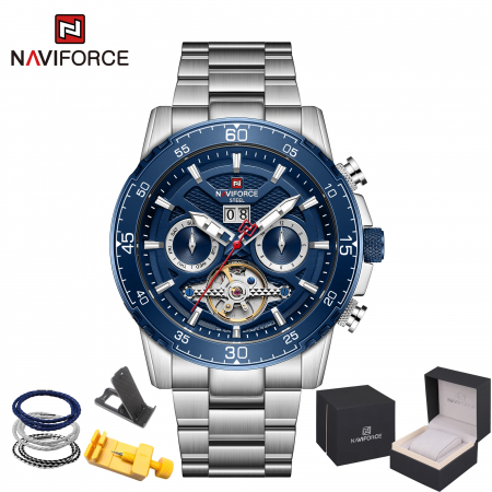 Ceas barbatesc Naviforce Mecanic automatic 10 ATM  Rezistent la scufundari Otel [4]