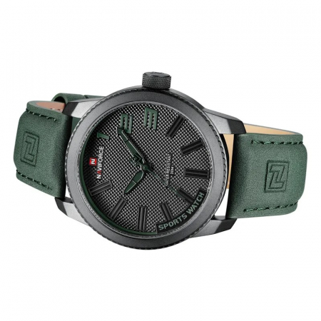 Ceas barbatesc Naviforce Military Sport Quartz Analog Piele Verde [2]