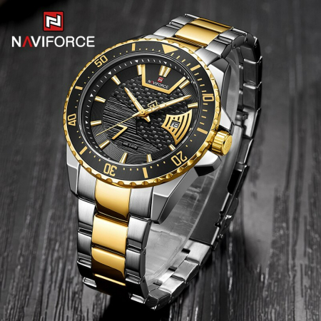 Ceas barbatesc Naviforce Otel Quartz Afisare data [5]