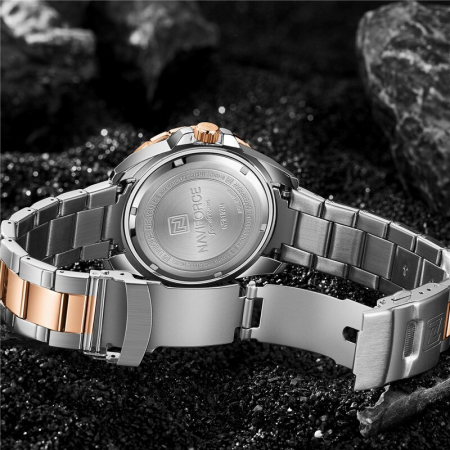 Ceas barbatesc Naviforce Otel Quartz Analog Data Auriu [6]