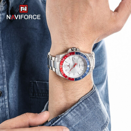 Ceas barbatesc Naviforce Otel Quartz Analog Data Auriu [3]