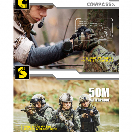 Ceas barbatesc North Edge Apache Sport Militar Altimetru Busola Temperatura Barometru Alarma Negru [1]