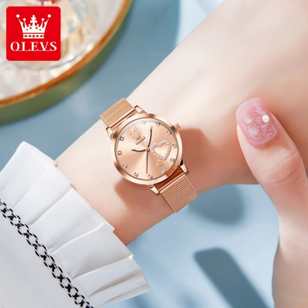 Ceas dama Olevs Quartz Analog Elegant Casual Fashion Roze [1]