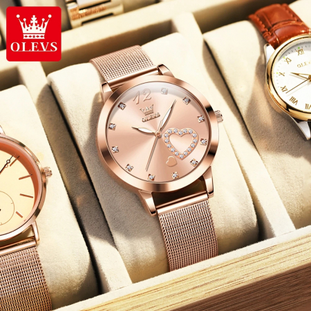 Ceas dama Olevs Quartz Analog Elegant Casual Fashion Roze [2]