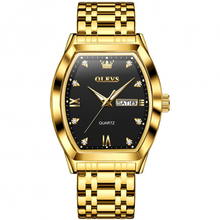 Ceasuri barbatesti - Ceas barbatesc Olevs Quartz Analog Elegant Business Fashion Otel Auriu