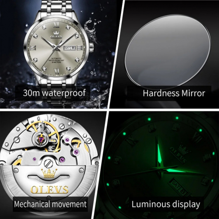 Ceas barbatesc Olevs Elegant Mecanic Automatic Analog Data Zilele saptamanii [2]