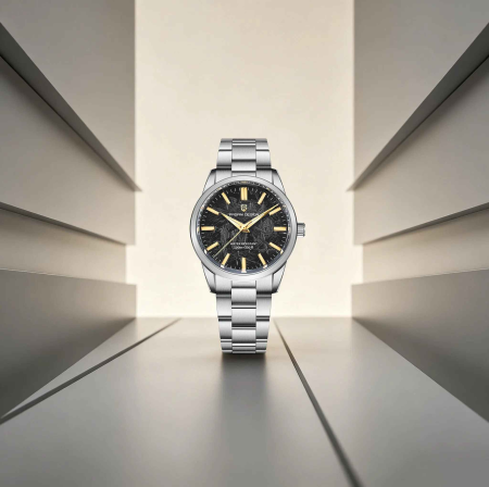 Ceas Bărbătesc Pagani Design PD-1734 Negru-Auriu, VH31, Safir, 100M, 40 mm [4]