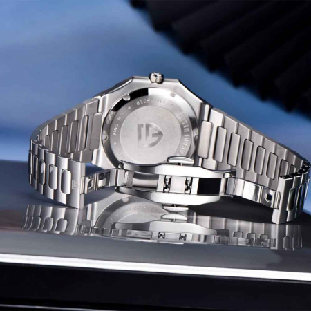 Ceas bărbătesc PAGANI DESIGN PD-YS019, cadran turcoaz, 37mm, safir sintetic, brățară inox [4]