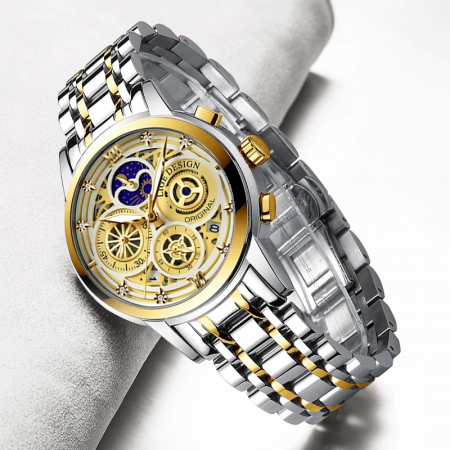 Ceas barbatesc Quartz Lige Otel Analog Data [3]