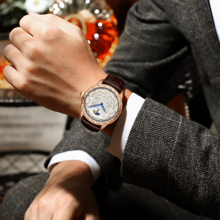Ceas barbatesc Ranksa Duke Mecanic Automatic Elegant Analog Curea piele [4]