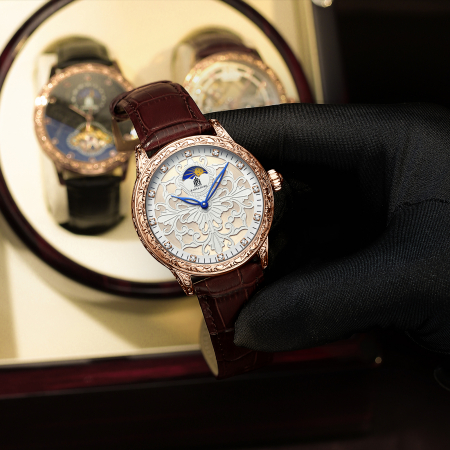 Ceas barbatesc Ranksa Duke Mecanic Automatic Elegant Analog Curea piele [1]