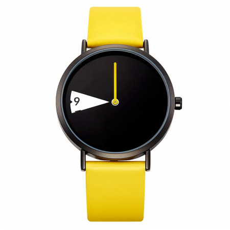 Ceasuri dama - Ceas barbatesc Sinobi Creative Mecanism Japonia Quartz Casual Sport Fashion Galben