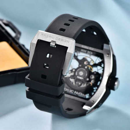 Ceas bărbătesc skeleton PAGANI DESIGN PD-YS018 – 42 mm, mecanism S X5021, safir, curea fluororubber [4]