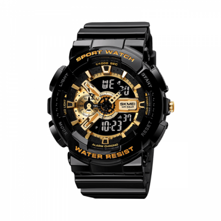 Ceasuri barbatesti - Ceas barbatesc SKME Dual Time cu cronometru, Temporizator, Data, Alarma