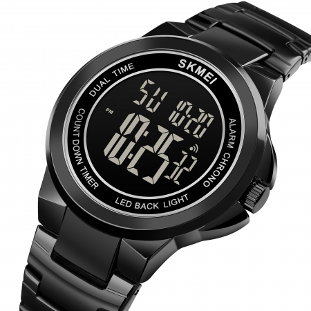 Ceas barbatesc Skmei Alarma Cronograf Negru Fashion Cronometru Digital [1]
