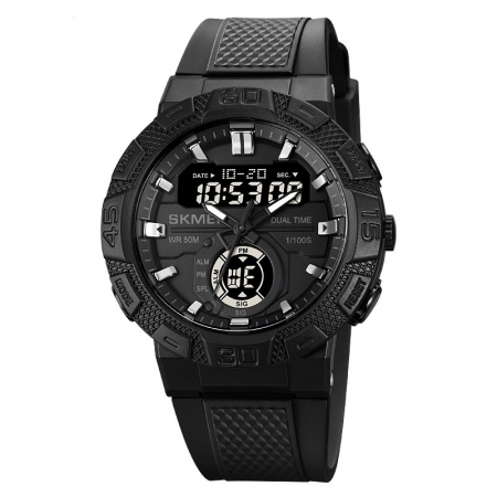 Ceasuri barbatesti - Ceas barbatesc Skmei Analog Digital Quartz Casual Cronometru Alarma Negru