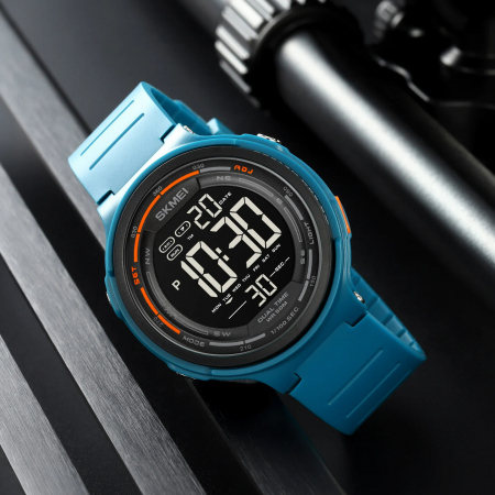 Ceas Sport barbatesc Skmei Digital Alarma Sport Fashion Cronometru Lumina fundal Albastru [2]
