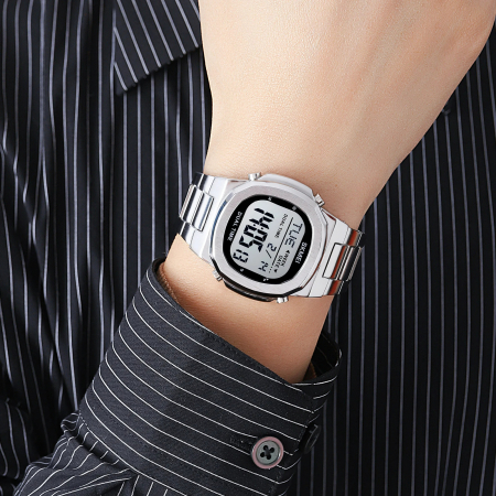 Ceas barbatesc Skmei Digital Casual Quartz Sport Fashion Argintiu [3]