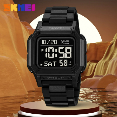 Ceas barbatesc Skmei Digital Sport Casual Cronometru Alarma Negru [3]