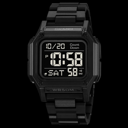 Ceas barbatesc Skmei Digital Sport Casual Cronometru Alarma Negru [1]