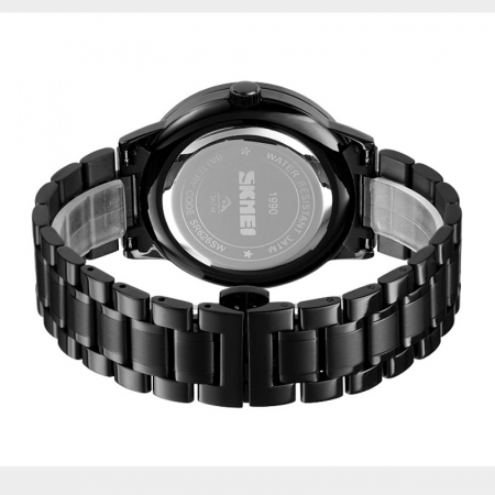 Ceas barbatesc Skmei Inox Spinner Analog Quartz Otel Negru [3]