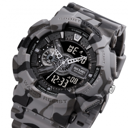 Ceas barbatesc Skmei Sport Camuflaj Cronograf Cronometru Data 5 ATM [2]