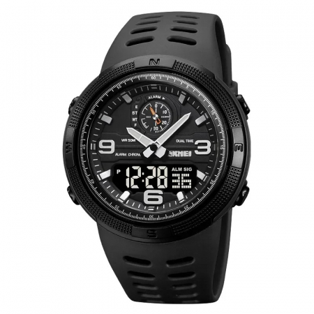 Ceasuri barbatesti - Ceas barbatesc Skmei Sport Casual Fashion Digital Dual Display Multifunctional