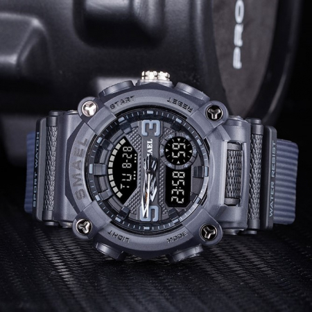 Ceas barbatesc Smael 5 atm Sport Digital Alarma [2]