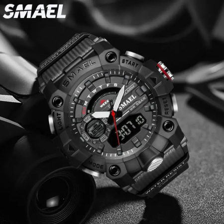 Ceas barbatesc Smael Militar Sport Negru Analog Digital Quartz [1]