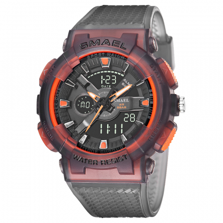 Ceasuri barbatesti - Ceas barbatesc Smael Sport Digital Analog 5 ATM Negru rosu