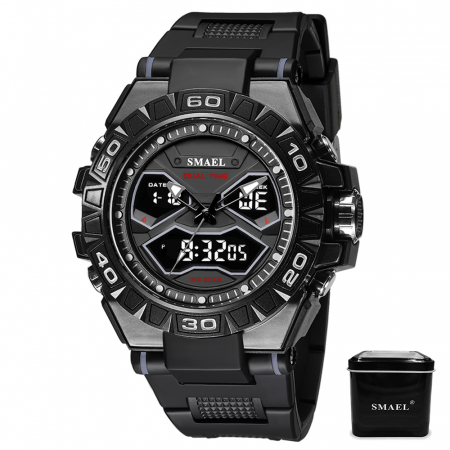 Ceas barbatesc Smael Sport Digital Analog Quartz Negru [1]