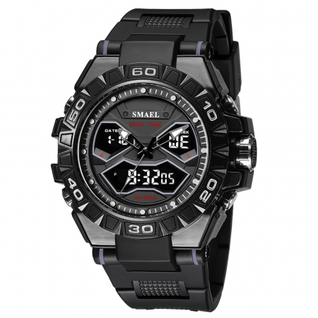 Ceasuri barbatesti - Ceas barbatesc Smael Sport Digital Analog Quartz Negru