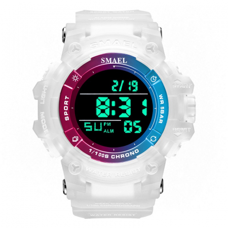 Ceas de barbati Smael Sport Digital Analog Quartz Alb [0]