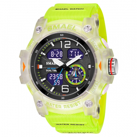 Ceas barbatesc Smael Sport Digital Cronograf Cronometru Alarma Lumina [0]