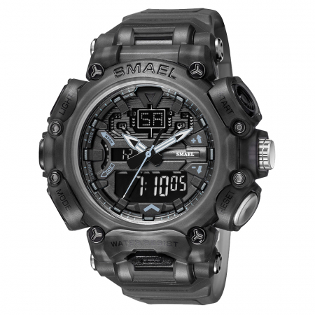 Ceas barbatesc Smael Sport Dual time Afisaj Analog Digital Data [0]
