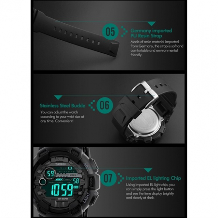 Ceas barbatesc sport Skmei Digital Negru [2]