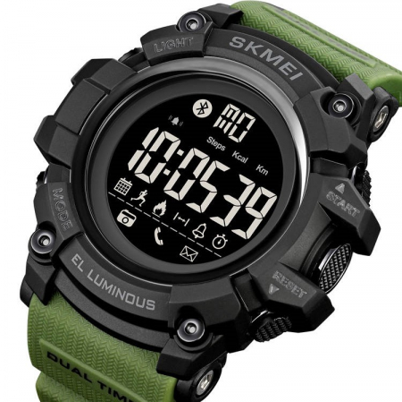 Ceas barbatesc Sport Skmei Alarma Pedometru Digital Verde [3]