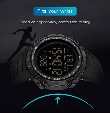 Ceas barbatesc Sport Tio Digital Alarma Cronometru Rezistent la apa si socuri [6]