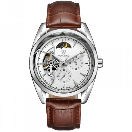 Ceasuri barbatesti - Ceas barbatesc Tevise Mecanic automatic Piele Maro Elegant Business