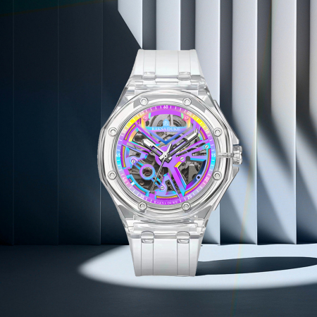 Ceas barbatesc Raksa Duke Stil Elegant Fashion Mecanic Automatic Alb [2]