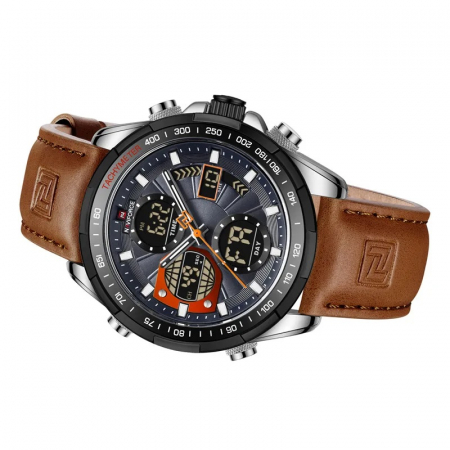 Ceas barbatesc Naviforce Quartz Digital Luxury Militar Maro [3]