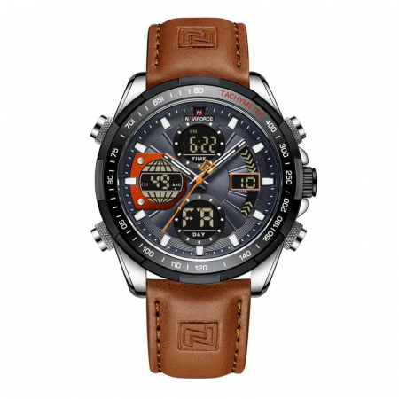 Ceas barbatesc Naviforce Quartz Digital Luxury Militar Maro [0]