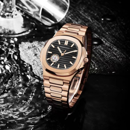Ceas barbatesc Rollar Golden Indici luminosi Mecanic Automatic Auriu [2]