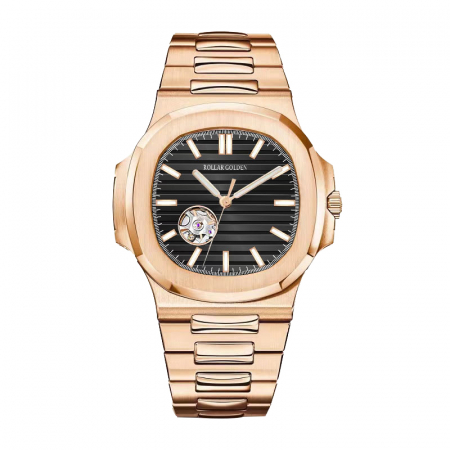 Ceasuri barbatesti - Ceas barbatesc Rollar Golden Indici luminosi Mecanic Automatic Auriu