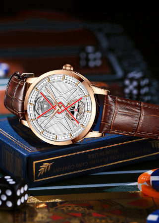 Ceas barbatesc Tevise Maro Elegant Business Mecanic Automatic Piele [2]