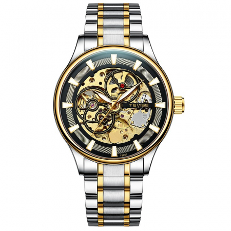 Ceasuri barbatesti - Ceas barbatesc Tevise Analog Skeleton Mecanic Automatic Luxury Otel inoxidabil Business